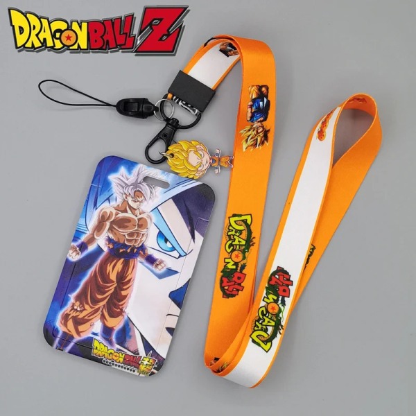 Dragon Ball-korthållare Tecknad Son Goku- cover Super Saiyan Student Campus Lanyard Cover Arbete Anime Barn Present 12