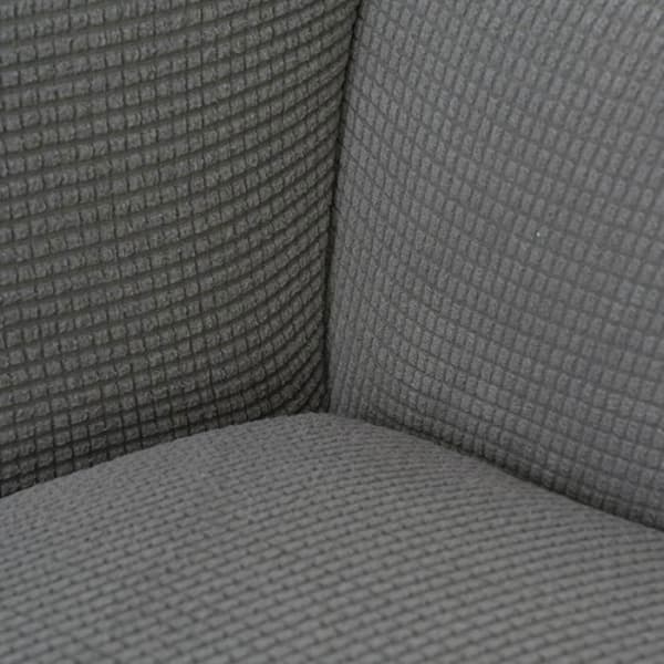 Elastisk, sklisikkert sofatrekk med vaffelmønstret fleece i grått