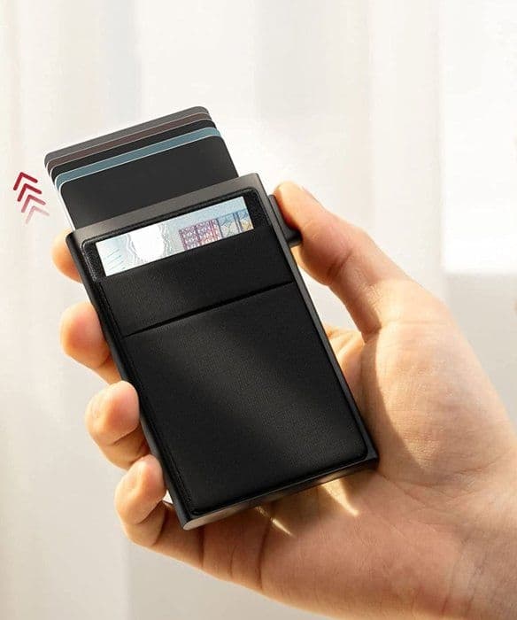 Minimalistisk lommebok med kortholder og RFID-beskyttelse