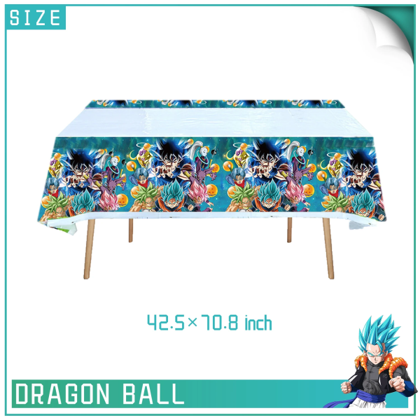 Dragon Ball Festdekorationer Barn Födelsedagstillbehör Serviser Papperskopp Tallrik Baby Shower Son Goku Folieballonger 50PCS-2