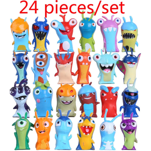 24st/ set Slugterra Action Figurer Leksak 5 cm Mini Slugterra Anime Figurer Leksaker Docka Sniglar Barn Barn Pojkar Leksak 1 pack by bag