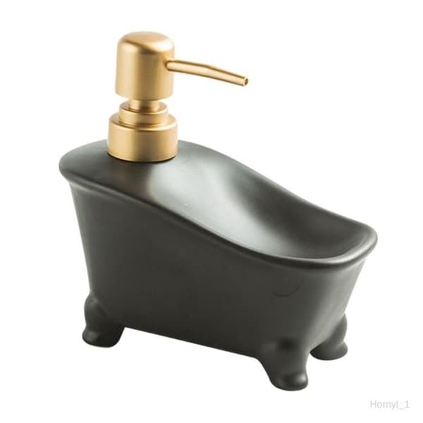 (Sort) Dispenser - COLAXI - Manuel - Keramisk - Dobbelt Anvendelse - Elegant og Praktisk Black