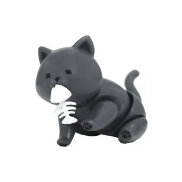 6 cm ny Original docka 7 leder Kattdocka leksak Kan äta fisk katt Lovely Pet shop djur actionfigur små dockleksaker L