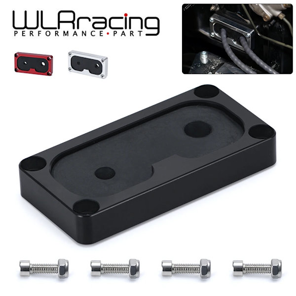 WLR RACING - Billet Firewall Shifter Cable Grommet Mount Kit för Honda Civic Integra K20 K20a2 K20z Poly WLR-SBP02 Red