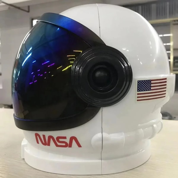 Na-sa-astronauthjälm med rörligt visir, Cosplay Space Mask för vuxna, barn, pojkar födelsedagspresent, skolklassrumskostym Astronaut Helmet-US