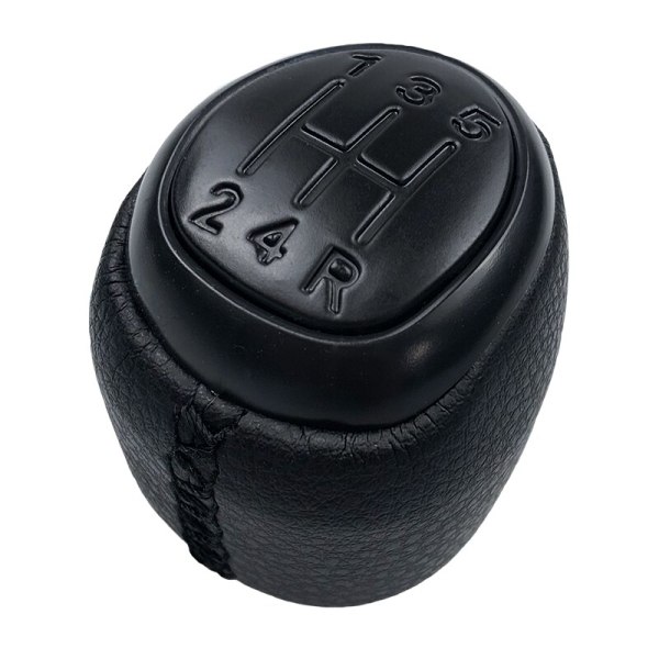 5/6-växlad växelspaksknopp Läder damask Boot Cover Case Spak Shifter för SAAB 93 9-3 SS 2003-2012 Bilstylingtillbehör-5 hastigheter svart 5 Speed Black