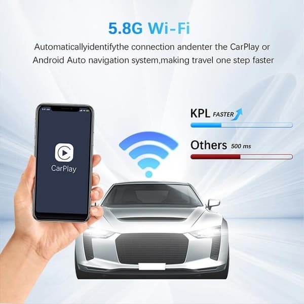 2-in-1 langaton Carplay ja Android Auto -sovitin Mini Android Auto Box Dongle Benz Audi Mazda Kia Toyota VW OEM:lle