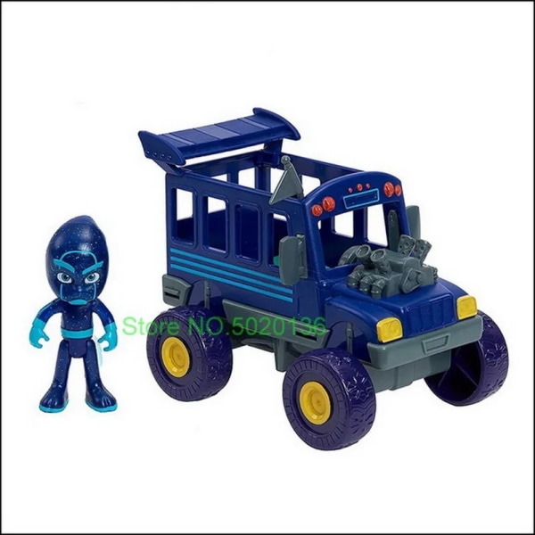 PJ Vehicle, Cat Catboy Masks Figure Night Ninja and Bus Blue, Owlette Owl Glider,Core Plus Save The Sky Gekko 10cm