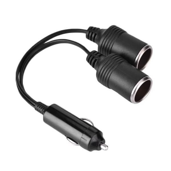2-vejs 12/24 volt adapter, cigarettænderadapter. Cigarettænderkabel, til lastbiler, til biler,