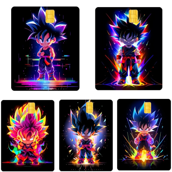 Anime Dragon Ball Kortdekal Goku Kreditkortsdekoration Tecknad Busskortdekal Bankkortskydd Vattentäta tillbehör 6