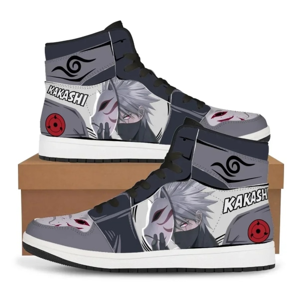 Naruto Anime Skor Herr Dropshipping Kakashi Itachi Cartoon Cosplay Sneakers One Piece Luffy Ace Högtopp Löparskor Barn Present 1 43