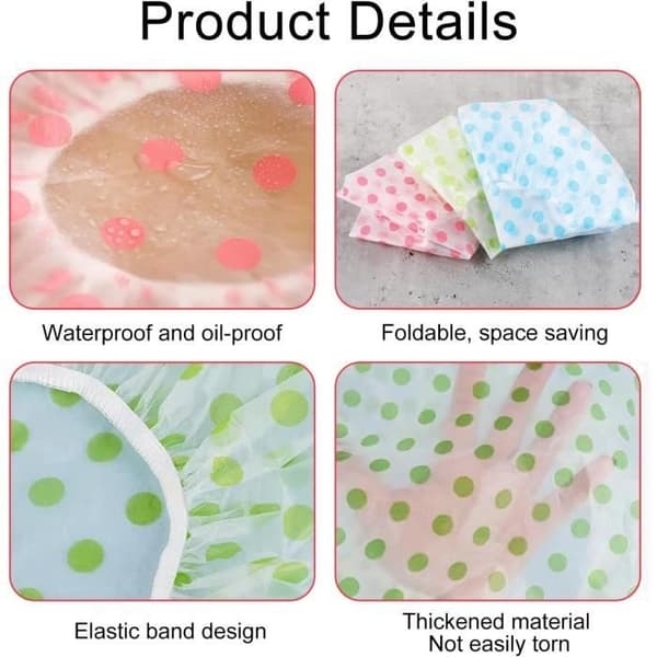 Duschmössa Elastisk Badmössa Återanvändbar Hatt med Elastiska Band (6 ST, 2 Grön2 Blå2 Rosa)