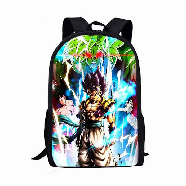 Dragon Ball Ryggsäck Pojkar Flickor Tecknad Goku Figurer Barn Skolväska Stor kapacitet Resväska Anime Vegeta Väska Barn Födelsedagspresent Dragon Ball-5 Size 17inch