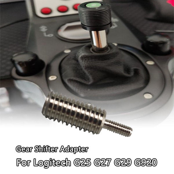 Manuell 10x1,5 växeladapter för Logitech G25 G27 G29 G920 Modifiering Aluminiumlegering Tillbehör Personlig växelhuvud-silver set Silver set