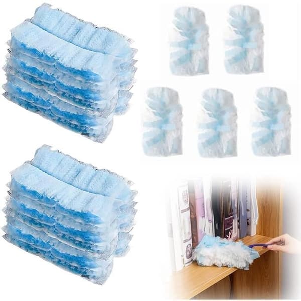 30 støvkost refills, kompatibel med Swiffer Duster (blå)