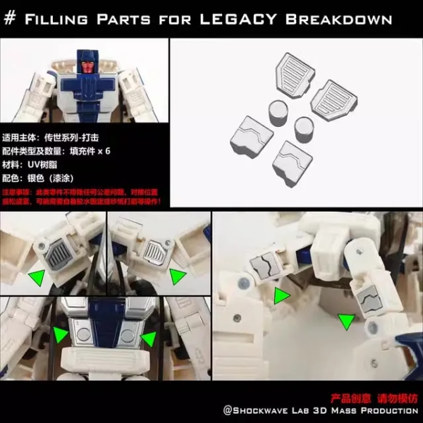 Shockwave Lab Filler Upgrade Kit för Legacy/WFC/SS/Kingdom/Titans Return/ Power For Legacy Breakdown