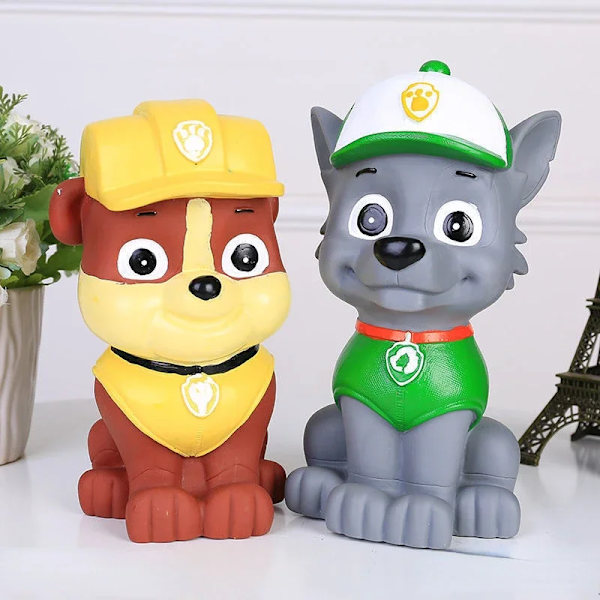 Paw Patrol Chase Skye Liten Spargris Söt Mynt Penningboxar Förvaring Barn Leksaker Pojkar Flickor Sparkartong Heminredning Barn Presenter Skye