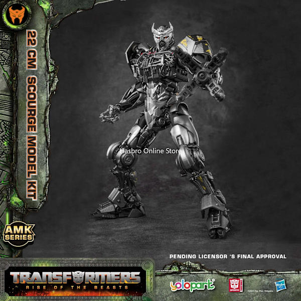 【Förköp】 Dec. 31:a Hasbro Yolopark Transformers: Rise of The Beasts AMK Series Scourge Rhinox Cheetor Actionfigur Rhinox