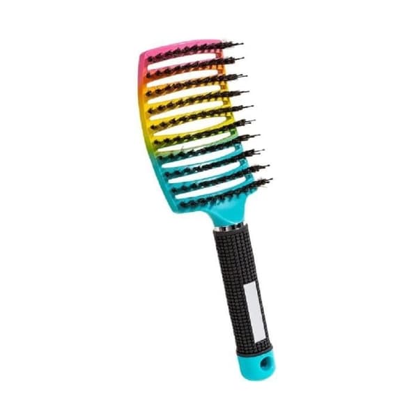 (Regnbue) Hårbørste - Regnbue - Udfiltring - Vildsvinehår - Buet - Ventileret Rainbow