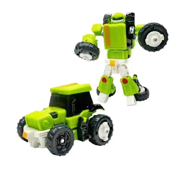 Barn Robotleksak Samlarobjekt Transformerande Robot Flygplan Traktormodell Leksak Pojkar Flicka Robotmodell Leksak Transformering Bil Födelsedagspresent Light Green