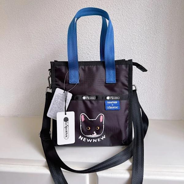 Lesportsac Kawaii Damtygväska Cat Co Branded Series Söt printed handväska Cross Body Bag Tote Bag 19