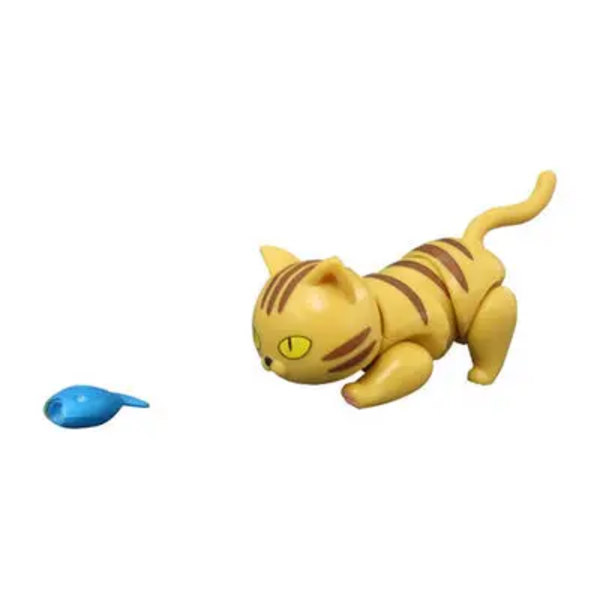 6 cm ny Original docka 7 leder Kattdocka leksak Kan äta fisk katt Lovely Pet shop djur actionfigur små dockleksaker B