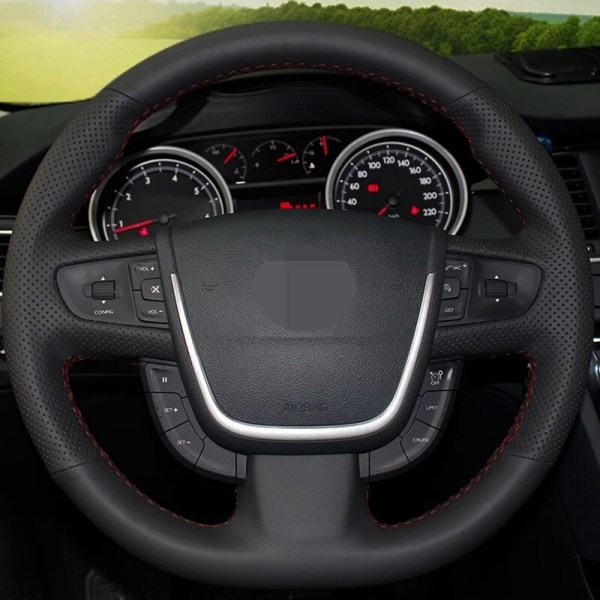 Cover Handsydd mjukt svart konstläder för Peugeot 508 2011-2008 508 SW 2011-2008