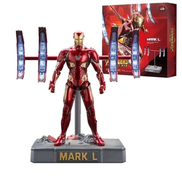 ZD Toys LED Light Iron Man MK1 MK2 MK3 MK4 MK5 MK6 MK7 MK43 MK50 7" film actionfigur Tony Stark Legends Toys MK5 LED