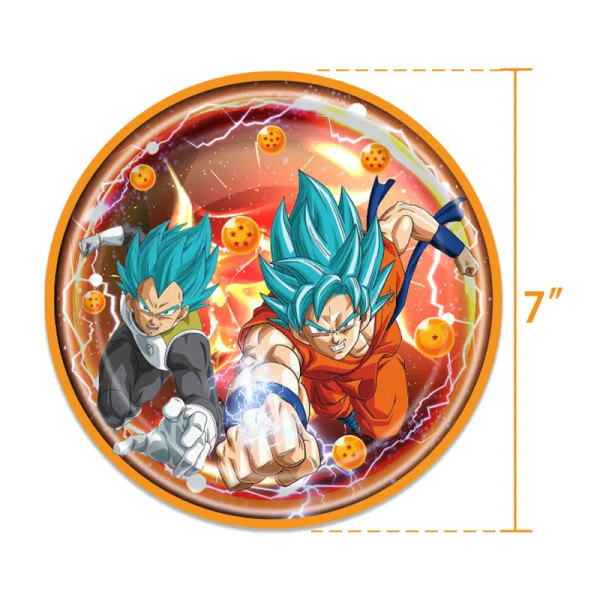 Dragon Ball Z Födelsedagsfest Dekoration Kopp Tallrik Servetter Baby Shower Son Goku Folie Ballonger Bakgrund Leksak Event Presentmaterial balloon-9-43pcs