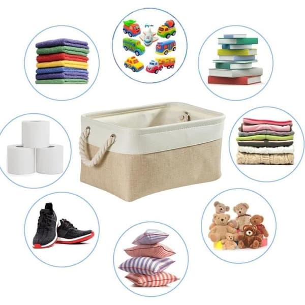 Förvaringslåda - Ospecificerad - Rektangulär - Non-woven tyg - 31x21x13CM - Beige
