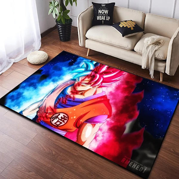 Dragon Ball Son Goku Super Saiyan Mattor Badmatta Halkfri Anime Cartoon Style Bejīta Kudde Absorberande matta Heminredning Present LZ31 50x80cm