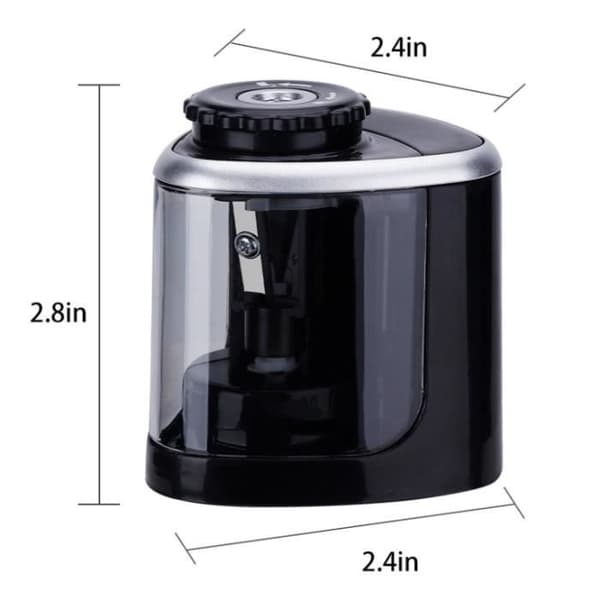 (sort) Elektrisk blyantspidser - Ikke specificeret - Model ikke specificeret - 2 tilstande - Sort - Plastik black