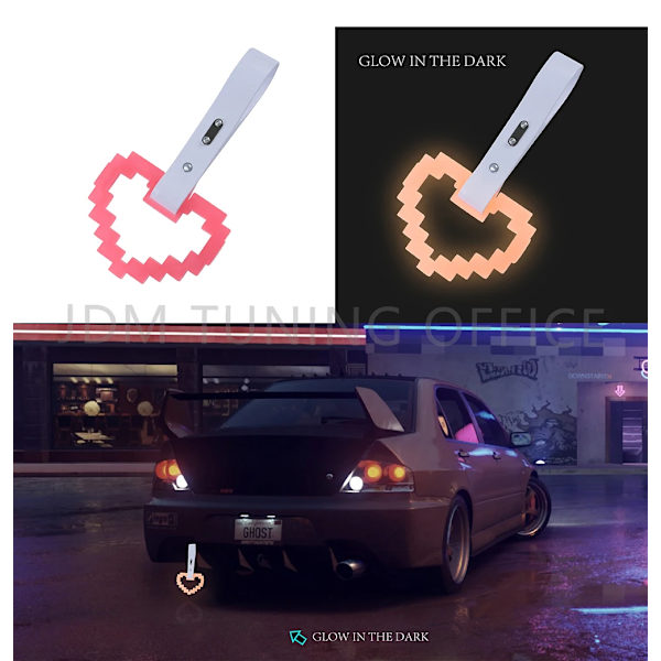 Charmig rem av Drift of JDM tågbusshandtag, Mosaic heart grow in the dark, flash tsurikawa, ring, rem V