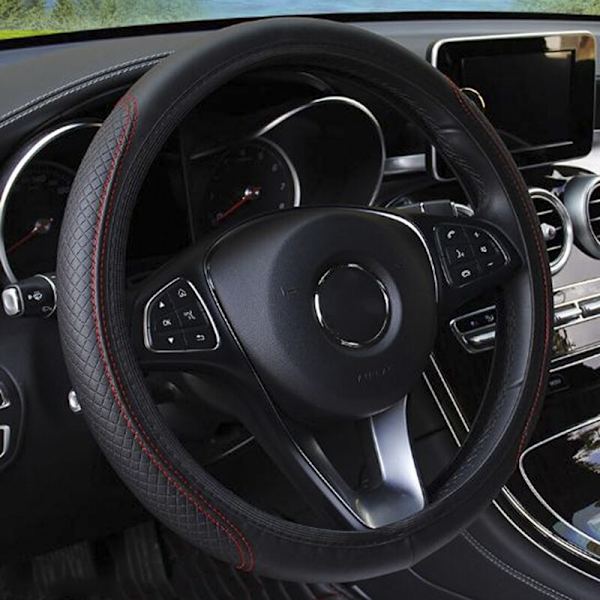 (20201129-BKRD)Car Auto Universal Cover Handske Mikrofiber Andas Anti-Slip Cover 15''/38cm Case 20201129-BKRD