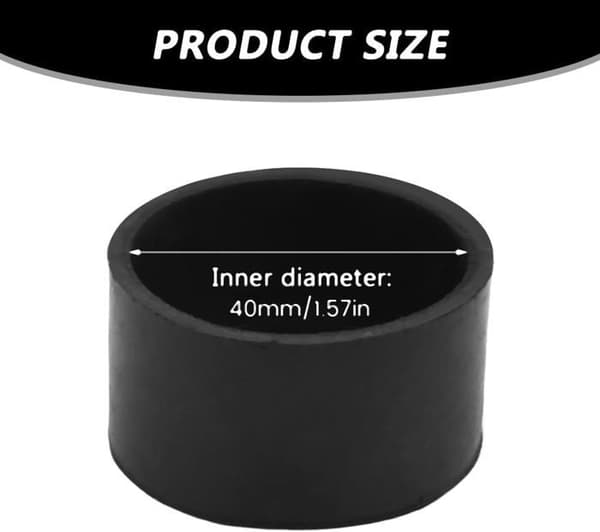 4 runde gummibeskyttelseshætter til stoleben - Diameter: 40 mm