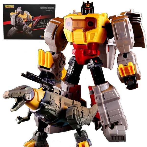 KBB Tyrone Kabel Dino King Samlings Deformation Model Action Figur Grimlock Version Legetøj Gør-det-selv