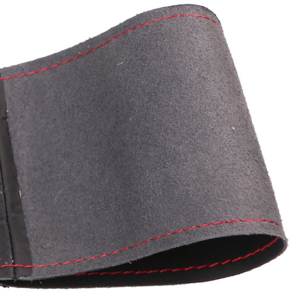 (Grå tråd)Konstläder bilrattfläta för Mitsubishi Outlander 2013 2014 Mirage 2014 ASX L200 /Anpassad cover Grey thread