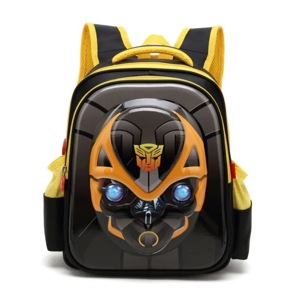 Transformers 3D Mini Ryggsäckar Bumblebee Optimus Prime Cosplay Vattentät skolväskor för barn Kawaii Ryggsäck Barn Mochila Small  E 30x26x14cm