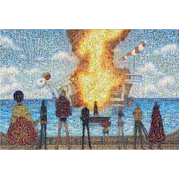 Mosaik Monkey D Luffy Leende ansikte Pussel Trä 1000st Tecknad Anime One Piece Kreativ Vuxen Antistress Barn Presentleksaker A8 1000pcs with box