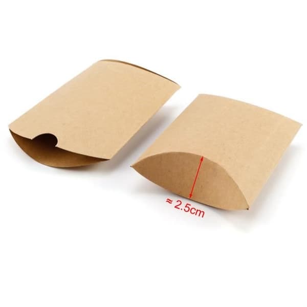 100x Kraft Gaveæsker/Æsker 9x7x2,5cm til Bryllupper og Dåb