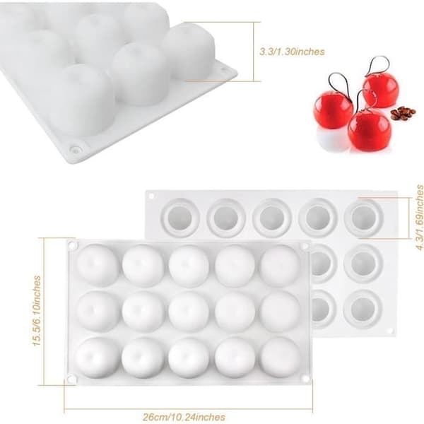 3D Æbleformede Silikone Kageforme 3D Æbleformet Silikoneform til , Gelé, Budding