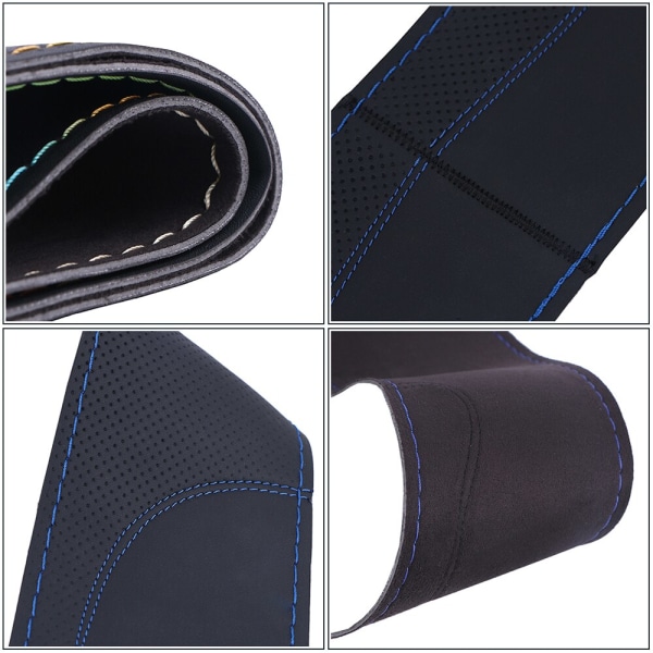 (Röd linje)Gör-det-själv- cover Universal 38cm cover för ratt Andas och halkfri automatisk case Red Line