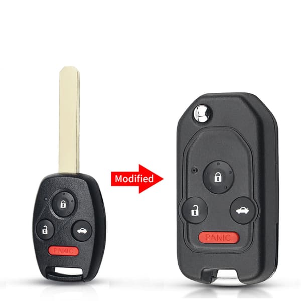 Foldbart bilnøglehus med 2 knapper, til Honda Crv Civic Odyssey Fit Pilot Sight RIDGELINE Model 12