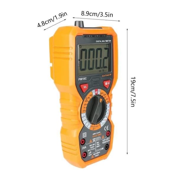 PM18C Digital multimeter för spänning ström resistans kapacitans frekvens temperatur test-XIO