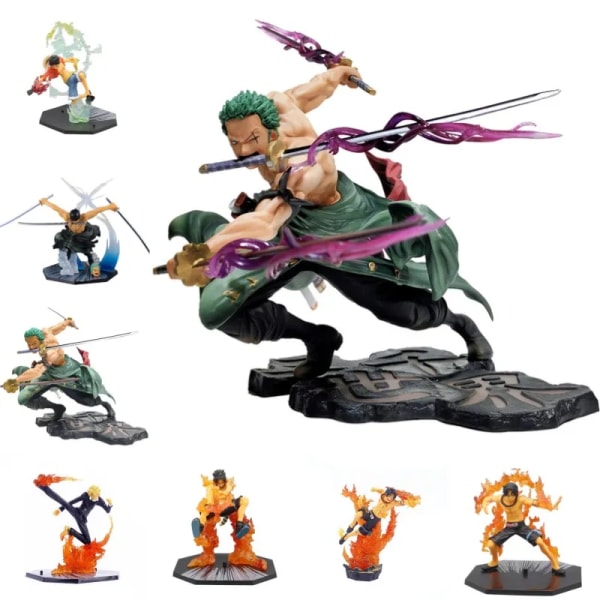 Ny One Piece Anime Figur Roronoa Zoro Action PVC Anime Statyett Modell Dekoration Kollektion Tecknad DIY Barnleksaker Present 10CM F no box