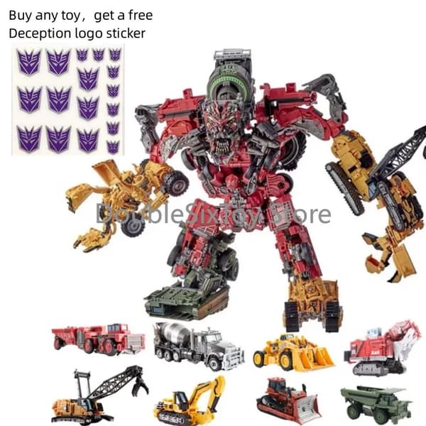 AOYI SS Devastator KO TF5 Metal Overload Roaring Roll Constru Vehicle Bonecrusher Deformations Transformationslegetøj Actionfigur