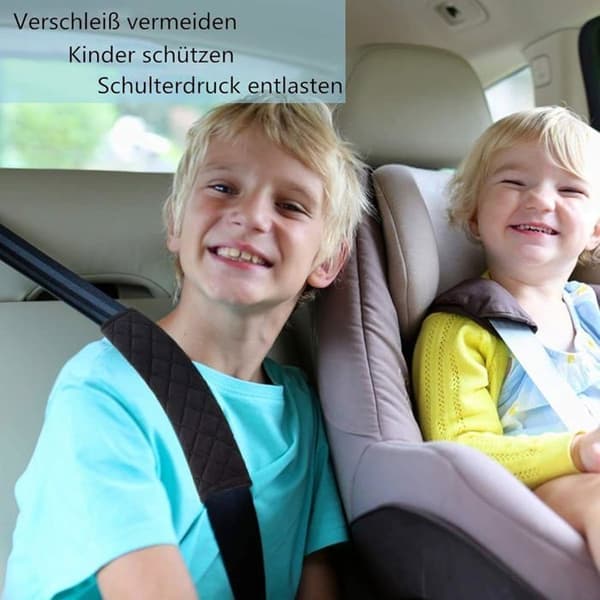 Bilbeltepute, sett med 4 skulderputer for bilbelte, vaskbar polstring