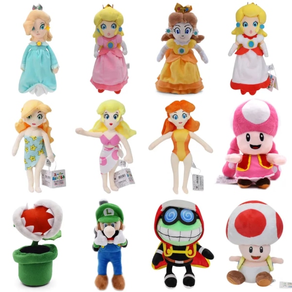 12 stilar Mario Princess Peach Toadette Padda Daisy Rosalina Luigi Plyschleksaker Gosedjursdocka Födelsedagsjulklappar Toadette