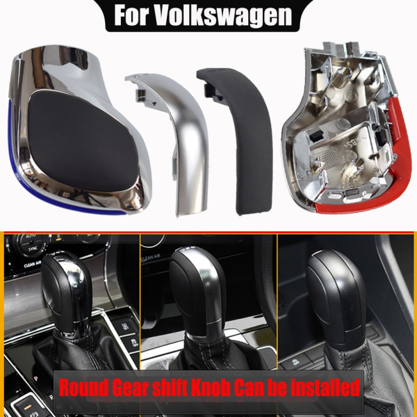DSG Växlingsknopp Spak Växlingshandtag Stick För VW Golf 6 7 R GTI Passat B7 B8 CC R20 Jetta MK6 GLI Krom/Matt Bil Styling-Krom Grå-Grön 1 Chrome Grey-Green 1