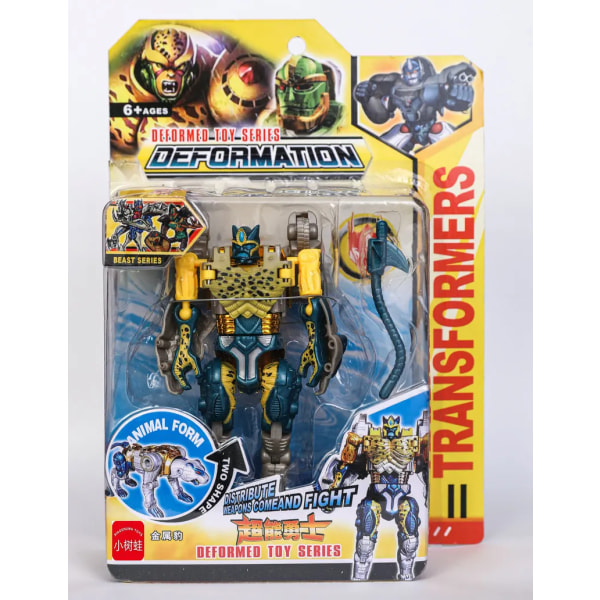 Tomy Beast Machines Transformers Beast Wars Optimal Megatron Tigatron Metal Variant Schimpans andra generationens Cheetan-modell transformers013